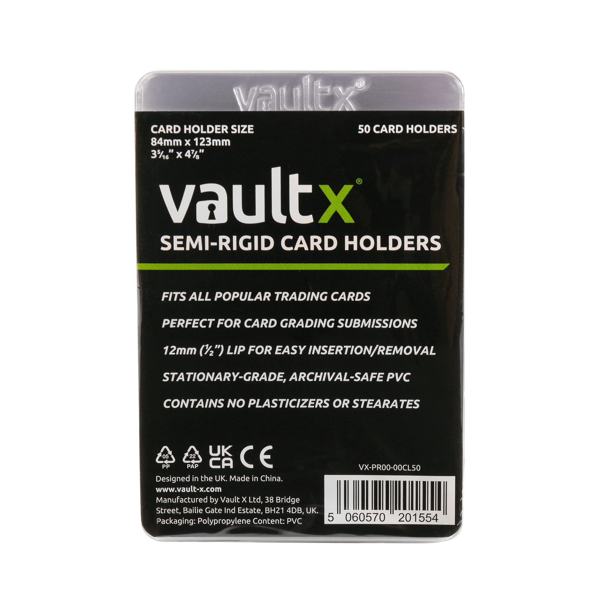 Vaultx - Semi-Rigid Card Holders x50