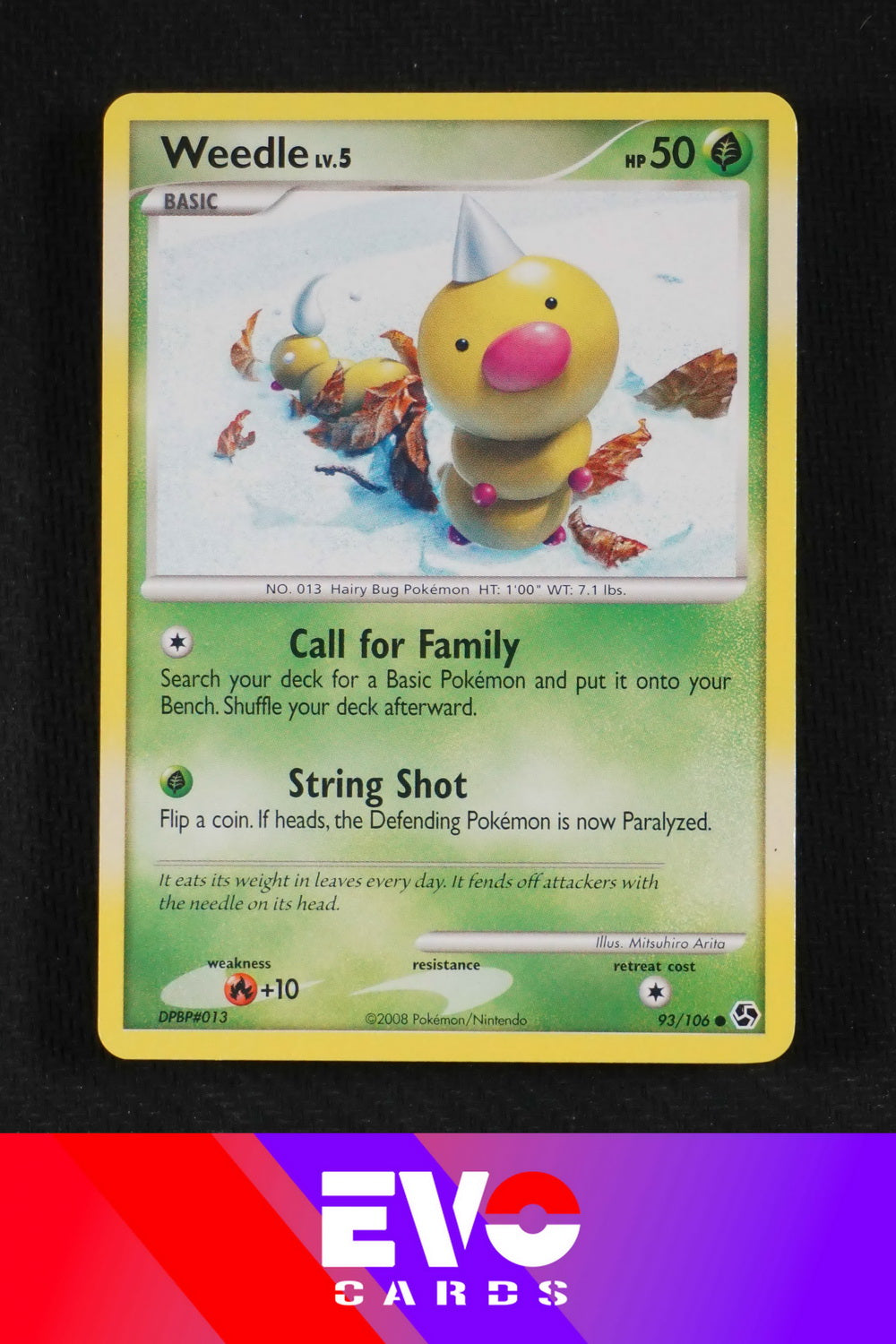 shiny weedle pokemon card Weedle 93/106 - Great Encounters
