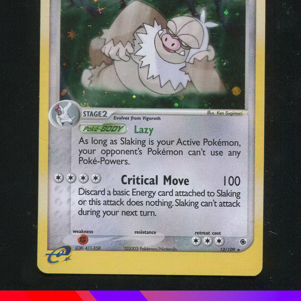 slaking pokemon card Slaking 12/109 - ex Ruby & Sapphire - Holo