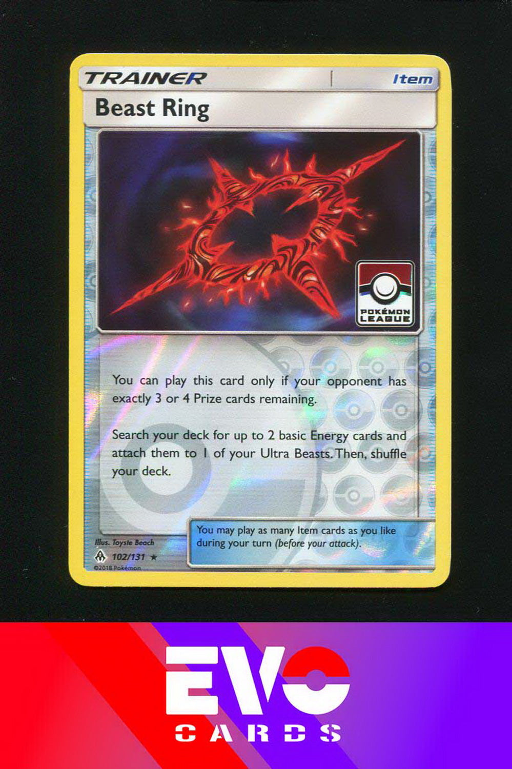 beast ring pokemon card Beast Ring 102/131 - League Promo