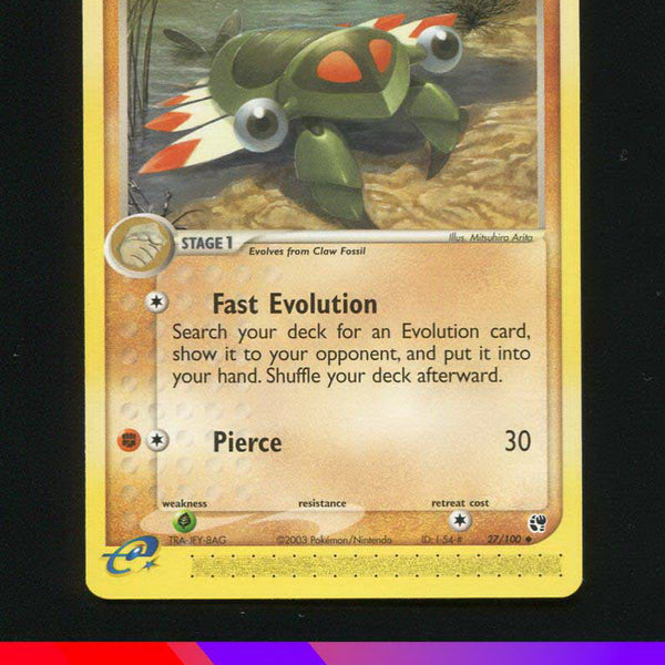 pokemon card anorith Anorith 27/100 - ex Sandstorm