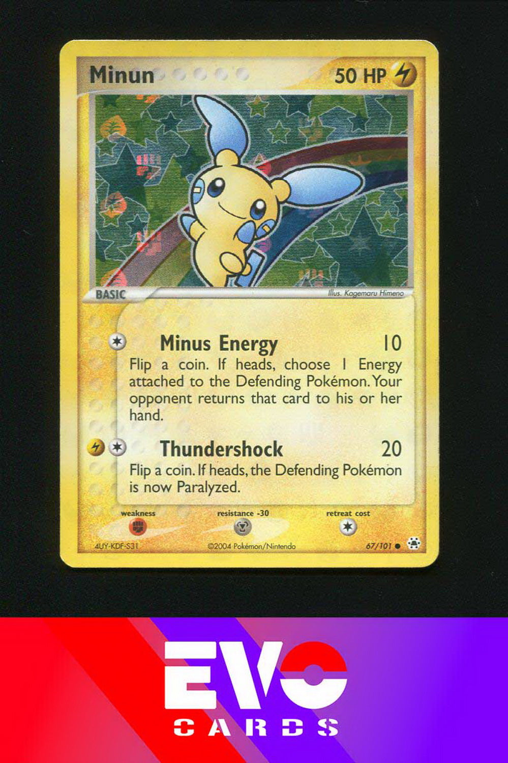 Minun 67/101 - ex Hidden Legends - Reverse Holo - Near Mint